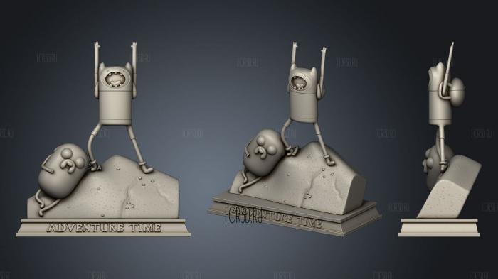 Adventure time opening diorama 3d stl for CNC