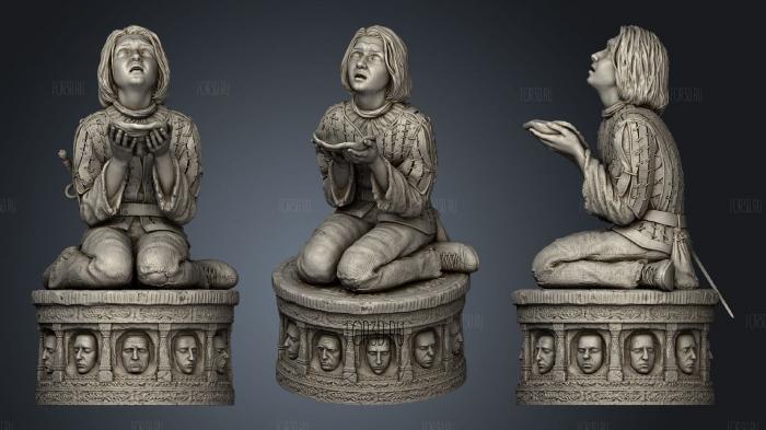 Arya stark 3d stl for CNC