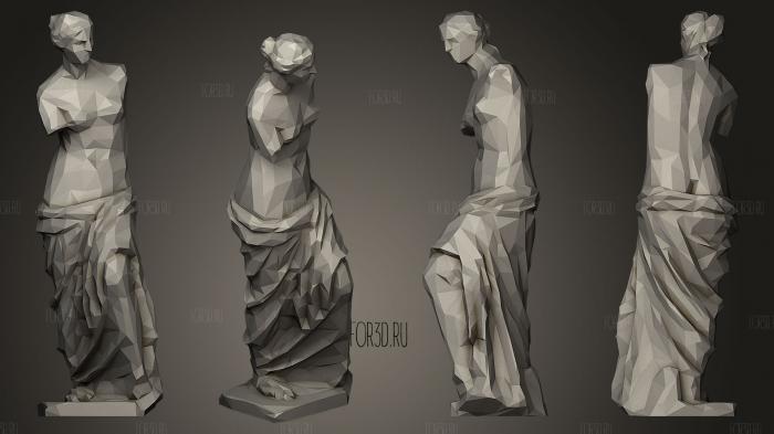 Polygonal Venus Statue 3d stl модель для ЧПУ