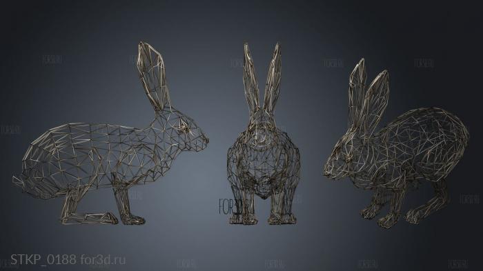 RABBIT WIREFRAME 3d stl модель для ЧПУ