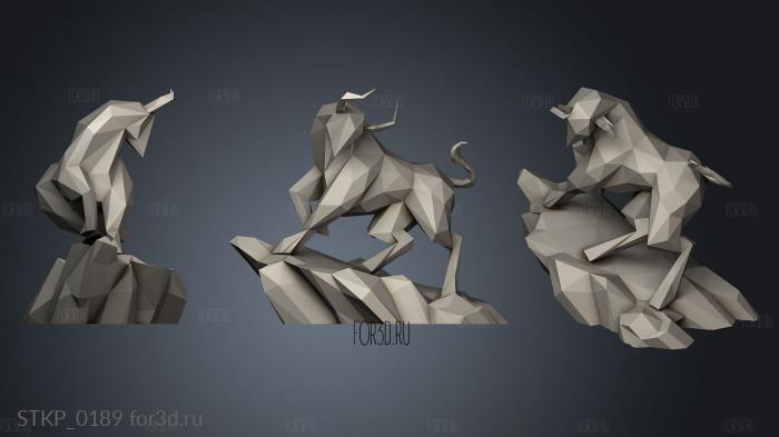 Скульптура Красного Быка 3d stl модель для ЧПУ