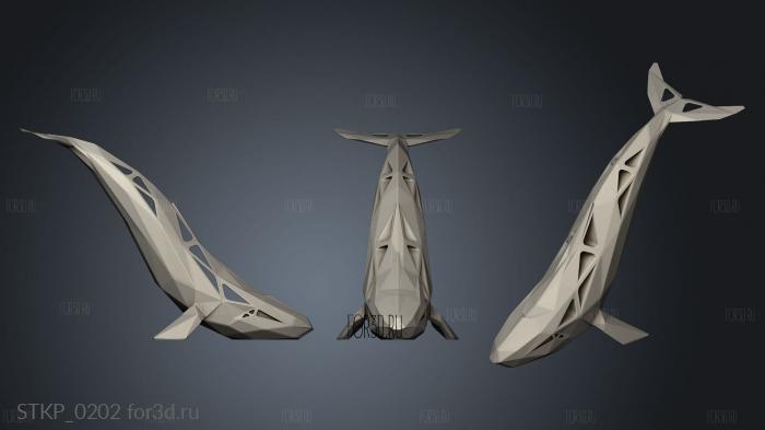 Voronoi blue whale 3d stl модель для ЧПУ