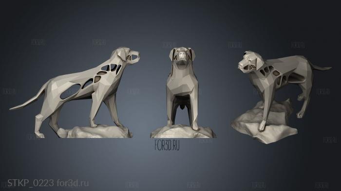 Voronoi English Mastiff Rock stl model for CNC