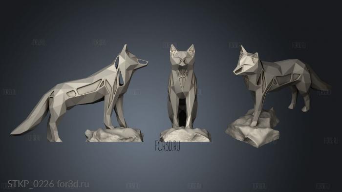 Voronoi Fox 3d stl модель для ЧПУ