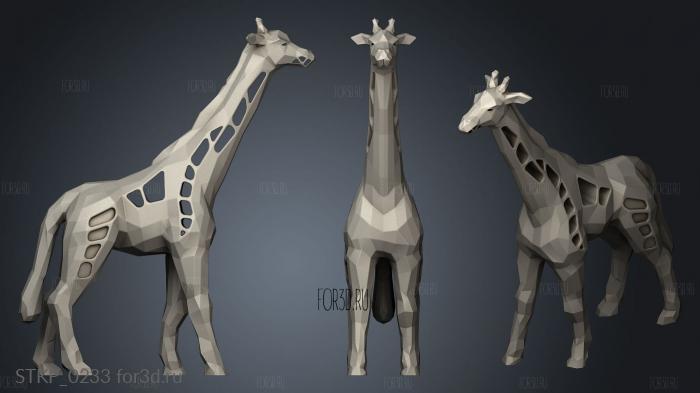 Voronoi Giraffe Pose 3d stl модель для ЧПУ