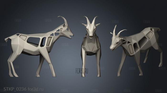 Voronoi Goat Pose 3d stl модель для ЧПУ