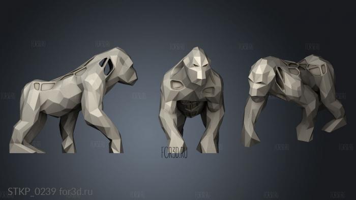 Поза Вороной Гориллы 3d stl модель для ЧПУ