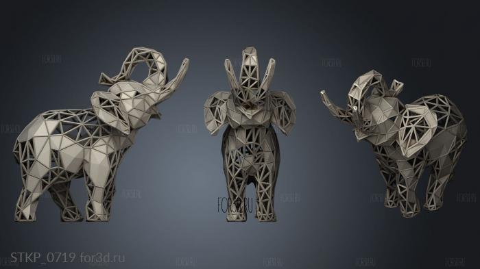 Elephant Stylized stl model for CNC