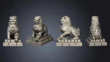 Asian Adventures 3 Foo Dog stl model for CNC