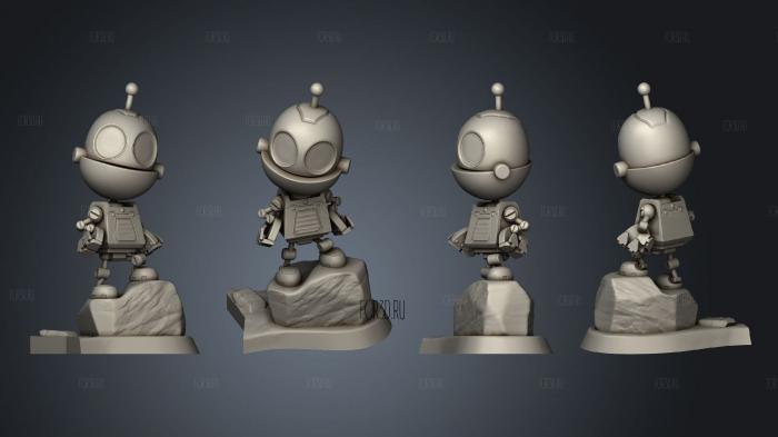 Clank Chibi 3d stl for CNC