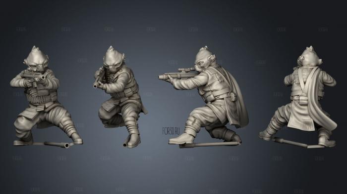 Combat Zealot Sniper 3d stl for CNC