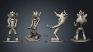 Crash Bandicoot Joystick Stand stl model for CNC