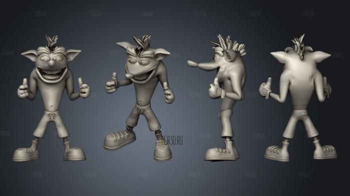 crash bandicoot 3d stl for CNC