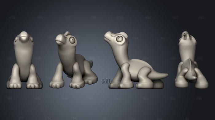 cute brachiosaurus 3d stl for CNC