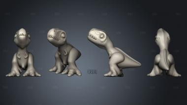 cute tyrannosaurus rex stl model for CNC