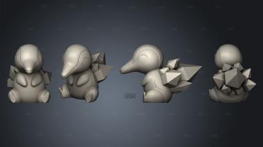 Cyndaquil Crystal stl model for CNC