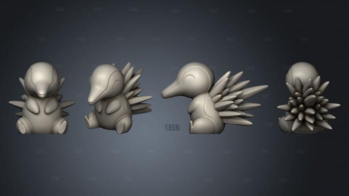 Cyndaquil 3d stl for CNC