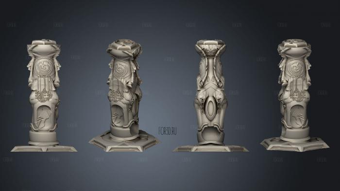 Dangerous temple 008 3d stl for CNC