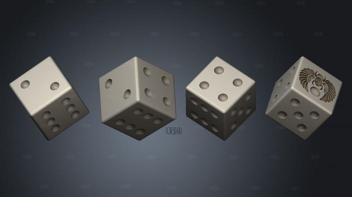 Dice mm 16 1 3d stl for CNC