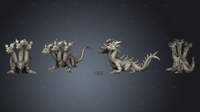 Dungeon Hydra Large 3d stl for CNC