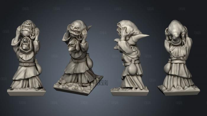 Giant Squig Artillery Crew 02 3d stl for CNC