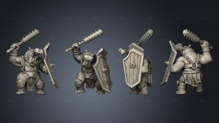 Hippo Warrior Shield 2 Variations 3d stl for CNC