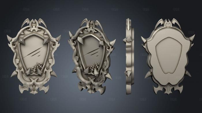 Midnight Curse Castel Props Mirror 3d stl for CNC