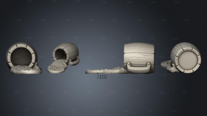 mug spilled 3d stl for CNC