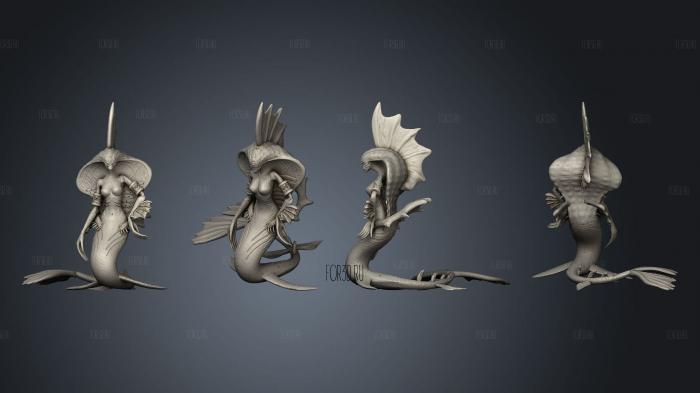 Requiem Merfolk F posea 01 3d stl for CNC