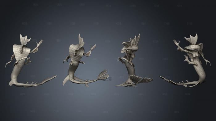 Requiem Merfolk F posea 08 3d stl for CNC