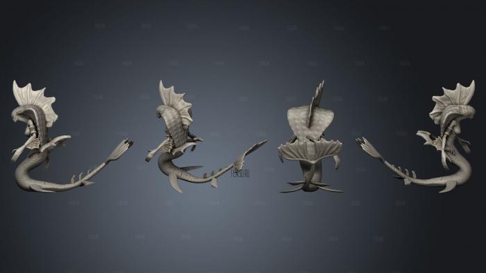 Requiem Merfolk F posea 10 3d stl for CNC