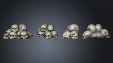 Scatter Skull Pile 1 stl model for CNC