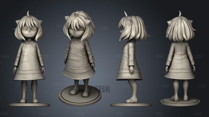 SMILING ANYA | 3d stl model for CNC