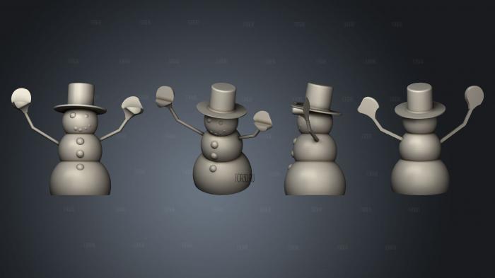 snowman phone holder 3d stl for CNC