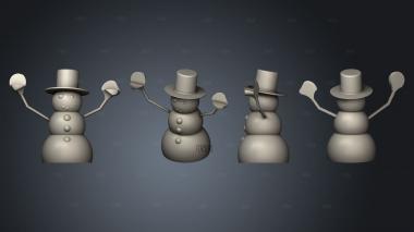 snowman phone holder stl model for CNC