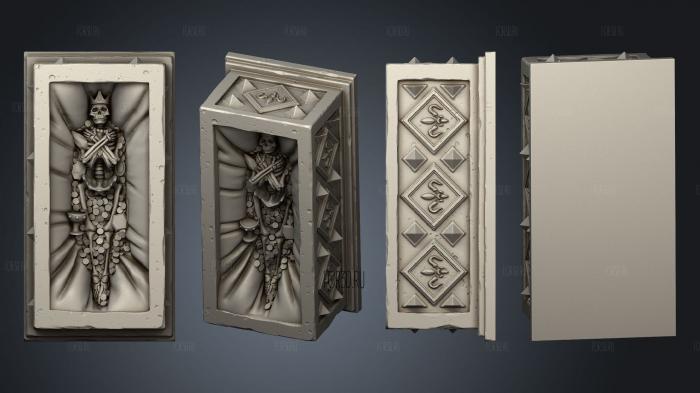 spirit fancy coffin with kings corpse bottom 3d stl for CNC