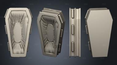 spirit metal coffin empty bottom stl model for CNC