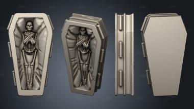 spirit metal coffin with corpse bottom stl model for CNC