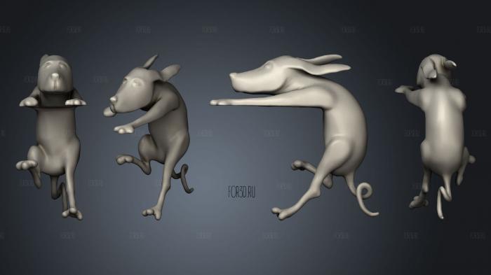 The Dog 3d stl for CNC
