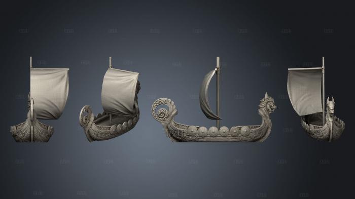Wilds of Wintertide Longship Hull Complete 3d stl for CNC