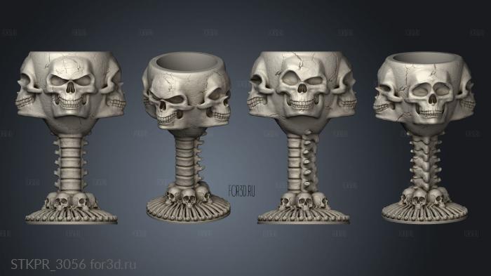 Chalice Skull 3d stl for CNC