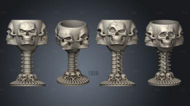 Chalice Skull stl model for CNC