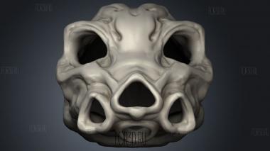 A DEN ALIEN EVIL DELIVERABLES PROPS Skull Mind Horror NEEDS stl model for CNC