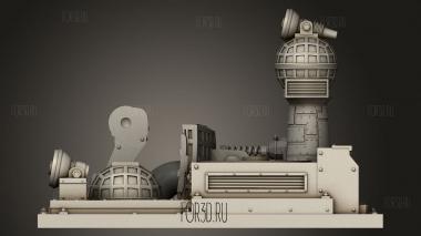 Способная Установка Готического Спутника 3d stl модель для ЧПУ