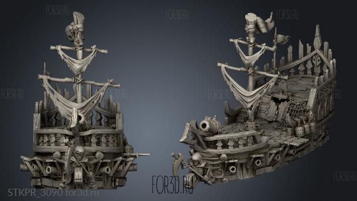 Advanced Archive Undead Pirate Ship Net 3d stl for CNC