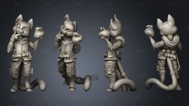 Adventure Cat Bard Rogue Cleric stl model for CNC