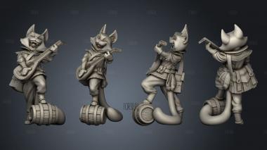 Adventure Cat Bard Rogue Cleric stl model for CNC