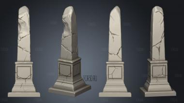 Egyptian Columns Obelisk Column stl model for CNC