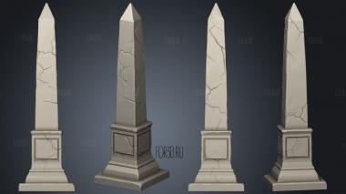 Egyptian Columns Obelisk Column stl model for CNC