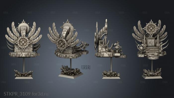 AGOSTO CUATL LORD ETERNAL KING BACK PALANQUIN 3d stl for CNC